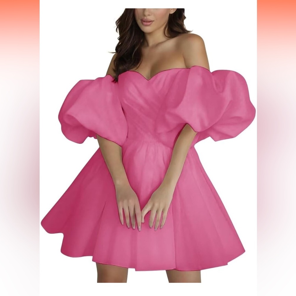 Elegant Pink Off-Shoulder Dress